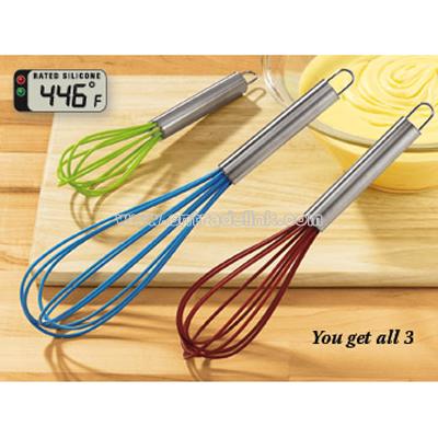 Silicone Whisk Set of 3