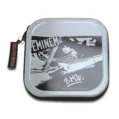 Tin with Zipper 20 Pockets CD Case