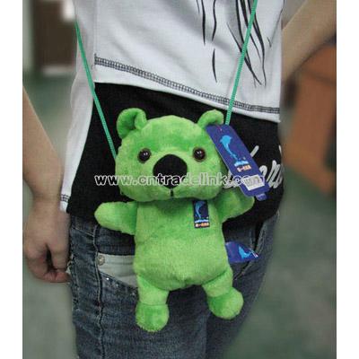 Plush Satchel green bear