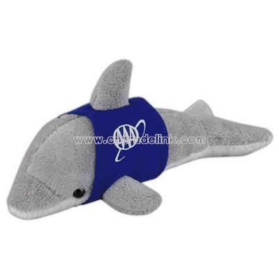 Dolphin Lying 8" stuffed beanie with shirt