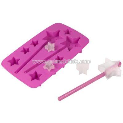 Ice Princess Star-Shaped Ice Cube Tray with Straws