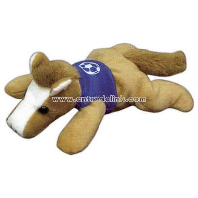 Horse - Stuffed laying down 8" animal shape beanie