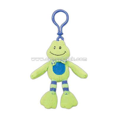 stuffed frog backpack clip