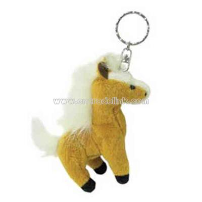 Stuffed 5" horse keychain