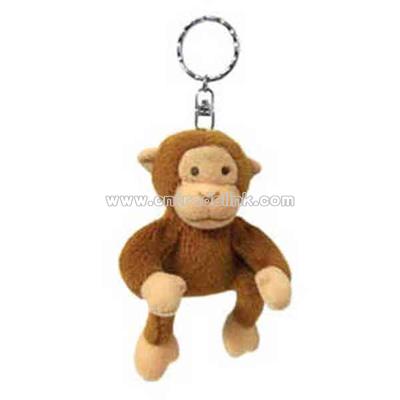 Stuffed 4" monkey keychain