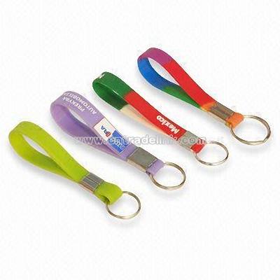 Silicone strap with keyring Silicone Mobile Phone Straps