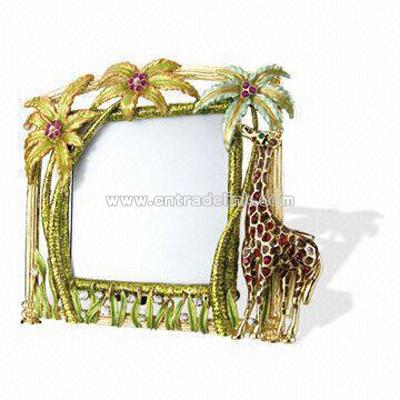 Giraffe Image Metal Photo Frame