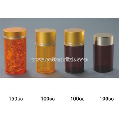 Metal Lid Transparent Plastic Bottle