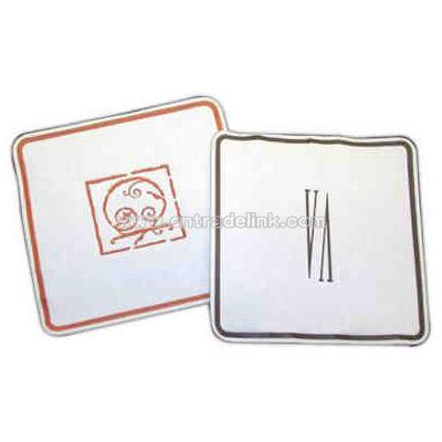 Soft square compressed tissue square debossed coaster