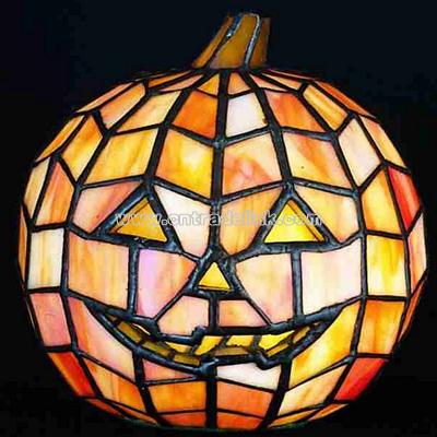 Tiffany Halloween Pumpkin Orange Jack O Lantern