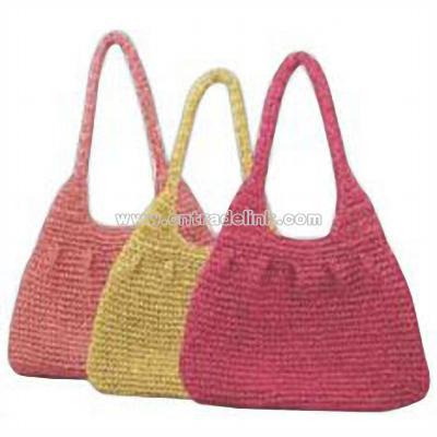 Eco Straw Crochet Hobo Bag