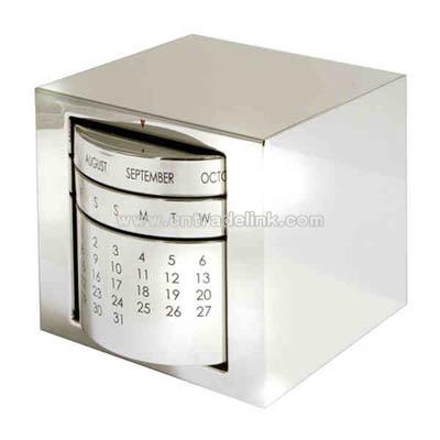 Polished silver perpetual calendar