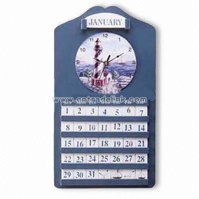 Desktop Calendar with Clock