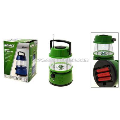 3LED Camping Lantern Light Lamp with Digital FM Radio