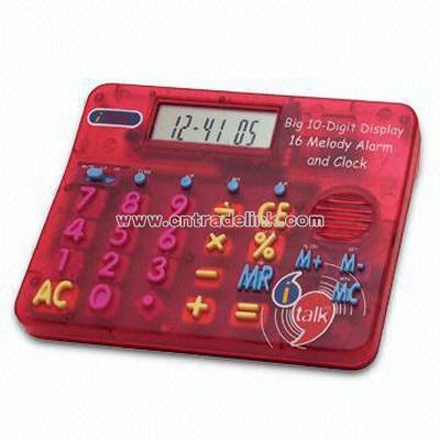 Novelty Calculator with Talking Function and 16 Melody Alarms