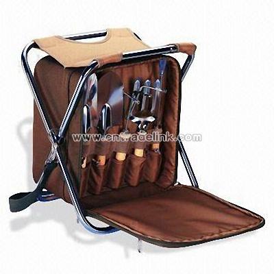 Deluxe 5-Piece Gardening Tool Set with Multifunctional Foldaway Stool