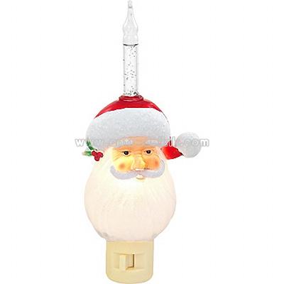 Santa Head Bubble Night Light