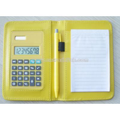 Calculator with notepad