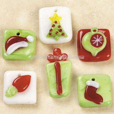 Fused Glass Christmas Charm Mix