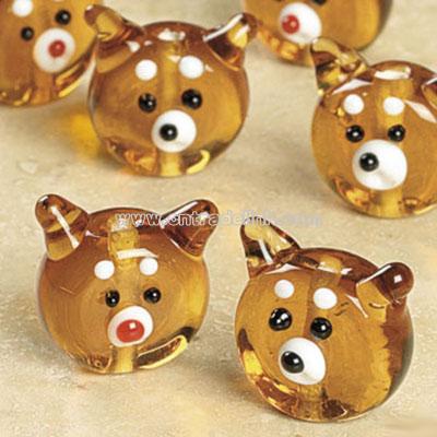 Reindeer Lampwork Glass Beads