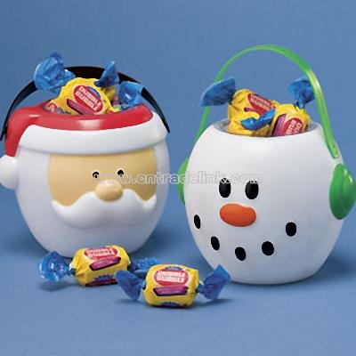 Santa and Snowman Candy Basket