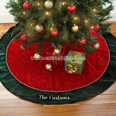 Velvet Splendor Personalized Tree Skirt