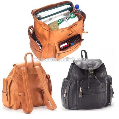Clava Leather Bags XL Drawstring Leather Backpack