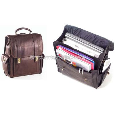 Leather Bags Turnlock Backpack