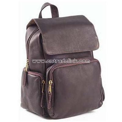 Leather Bags Mid-Size Multi Pocket Backpack