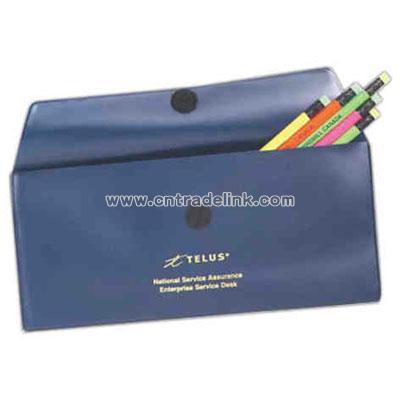 Plain vinyl envelope style document holder with velcro closure