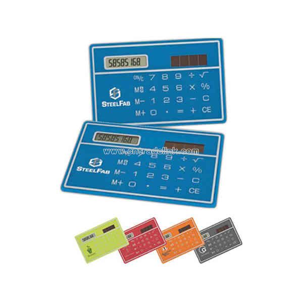 Ultra-slim credit card size solar calculator