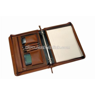 LEATHER Deluxe Convertible Zip Around Binder/Folio