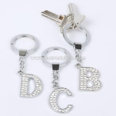 Crystal Monogram Keychains