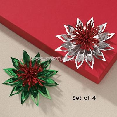 Two-Toned Poinsettia Bows