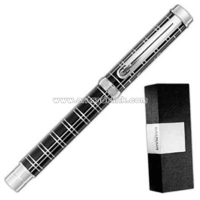 Balmain (R) San Remo - Black patterned roller ball pen