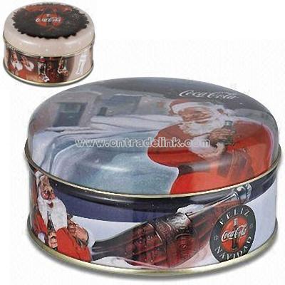 Christmas Round Candy Tin