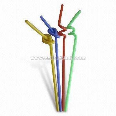 Flexible Drinking Straws with Art Form