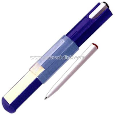 Two pens with memo holder.