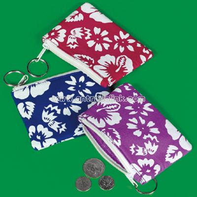 Hibiscus Coin Purse Key Chains