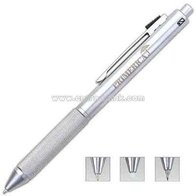 Multi-Mac - Satin silver finish three in one click action pen