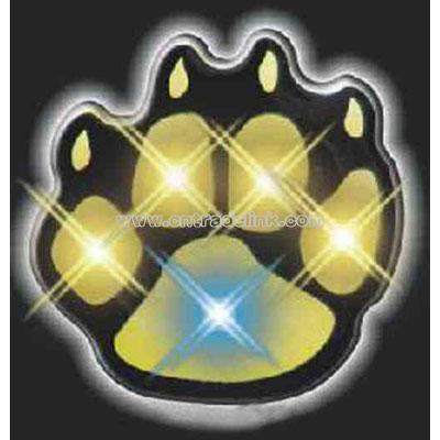 Printed Paw Print Magnetic Flashing Pin