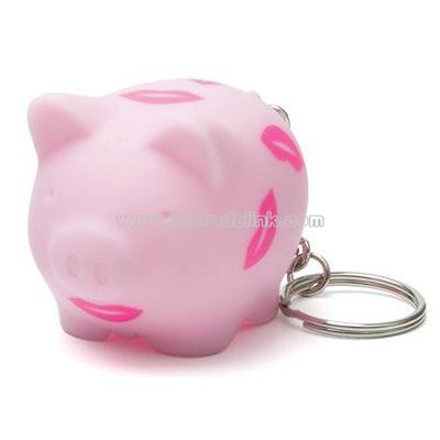 Piggy Bank Key Chain - Lipstick Pig