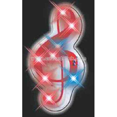 Blank Treble Clef Music Magnetic Flashing Pin