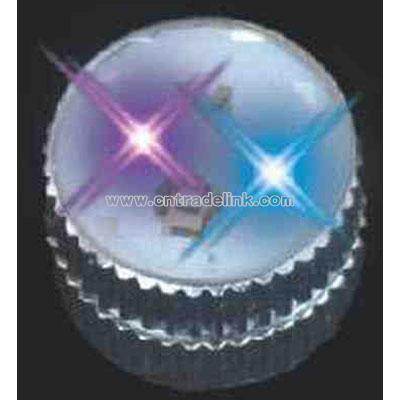 Printed Blue/purple Round Magnetic Flashing Pin