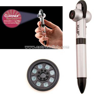 Projector pen with 8 frame reel