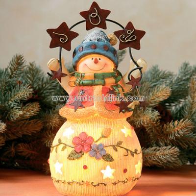 Joy Snowman Christmas Lamp