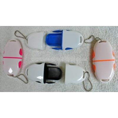 Pill Box Key Chain - For Pills, Medications Storage