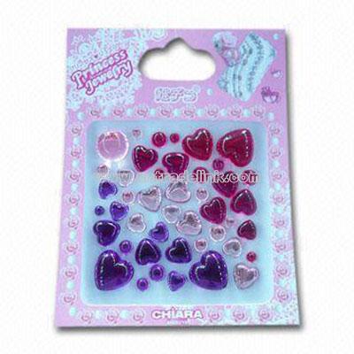 Jewelry Sticker with Rhinestone Material and Craft