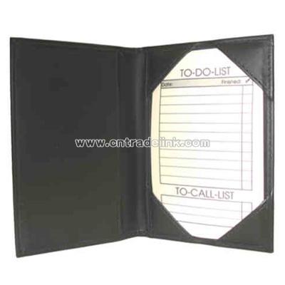 leatherette fold note jotter