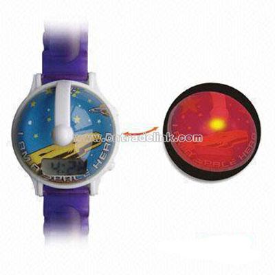 Flashing Liquid Bubble Watch